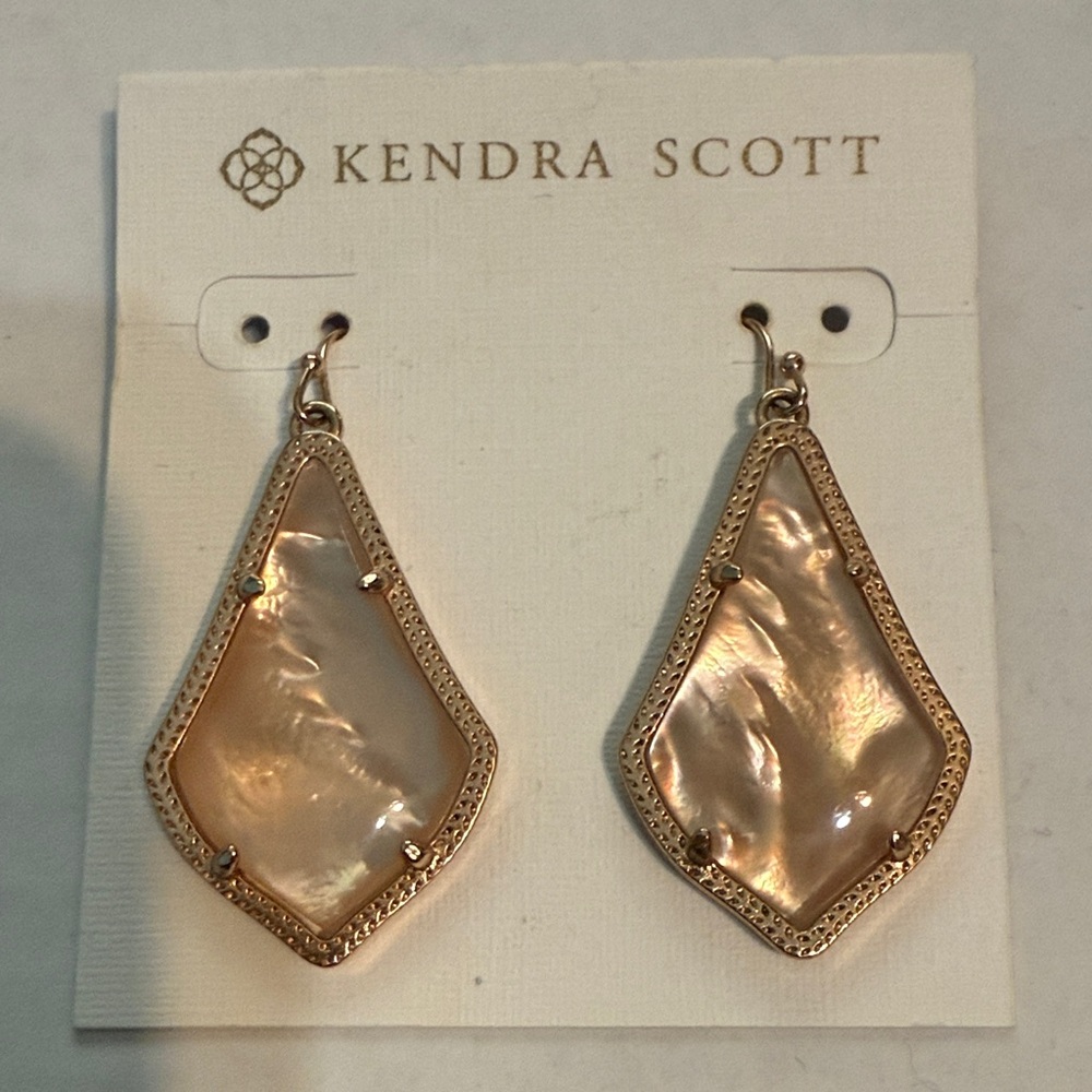 Kendra Scott Gold and Pearl Earrings